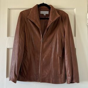 Marc New York chocolate brown leather jacket